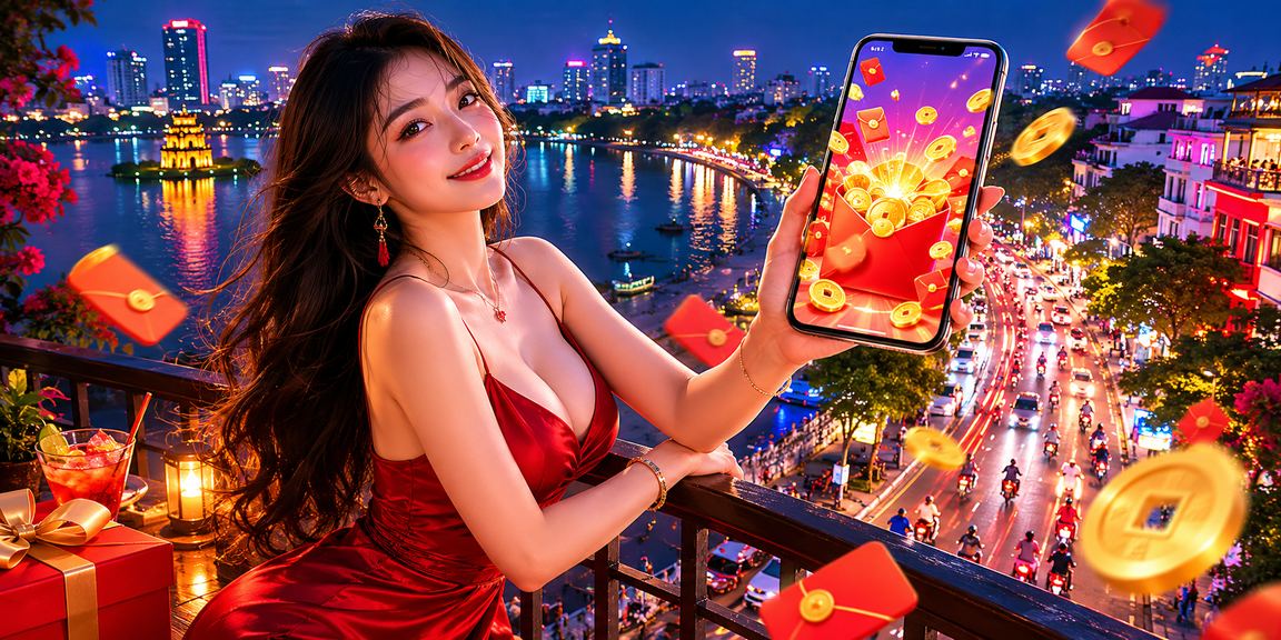 Đêm neon Hà Nội với bao lì xì đỏ và không khí cá cược lễ hội