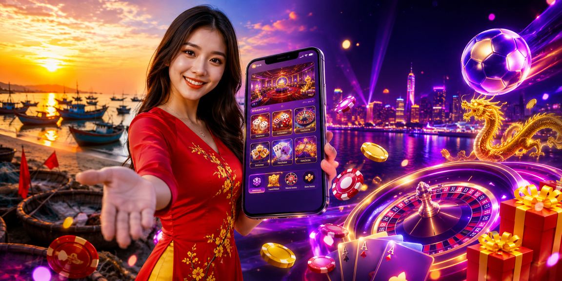 Người dùng đọc điều khoản sử dụng trên điện thoại di động tại bãi biển Mũi Né
