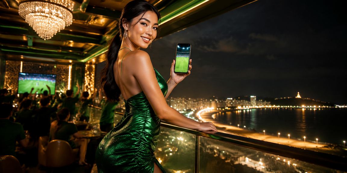 Người dùng chơi casino di động trên bờ biển Vũng Tàu buổi hoàng hôn